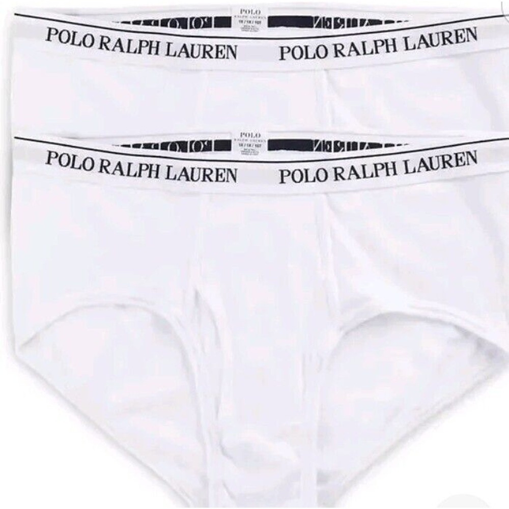 Polo Ralph Lauren 2 Pack Briefs Sz 4XL fits 54-56" White COTTON BIG TALL Comfort